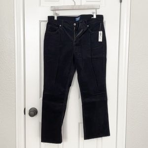 NWT Old Navy Flare Mid Rise Black Corduroy Jeans